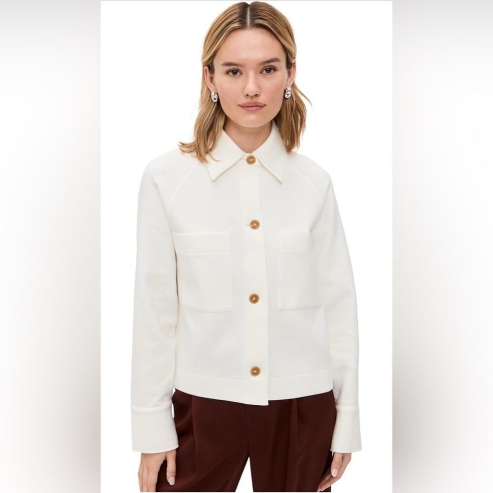 Vince White Utility Jacket Lightweight Relaxed Fit